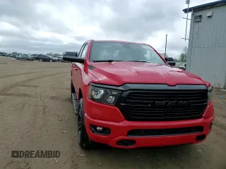 2021 Ram 1500 Big Horn with VIN 1C6SRFBT6MN771958, listed as a Copart auction lot 56236575 with 76,090 mi miles and Salvage title. Bid and sale history available at DreamBid. Image 13.