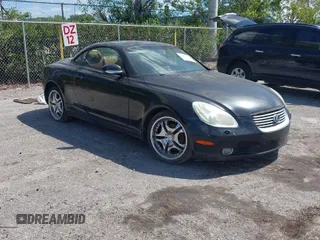 2003 Lexus SC with VIN JTHFN48Y630037747, listed as a IAAI auction lot 42027392 with 190,103 mi miles. Bid and sale history available at carsss.com. Image 1.