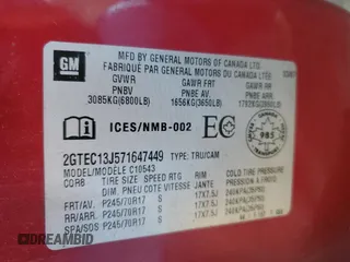 2007 GMC Sierra 1500 SLE1 z VIN 2GTEC13J571647449, wystawiony jako Copart lot #47863395 z przebiegiem 340 747 mil mil oraz Szkoda całkowita • Salvage title. Historia ofert i sprzedaży dostępna na DreamBid. Obrazek 12.