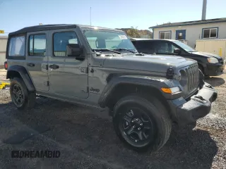 2023 Jeep Wrangler Sport with VIN 1C4HJXDG9PW699538, listed as a Copart auction lot 44275595 with 23,331 mi miles and Clean Title. Bid and sale history available at DreamBid. Image 4.