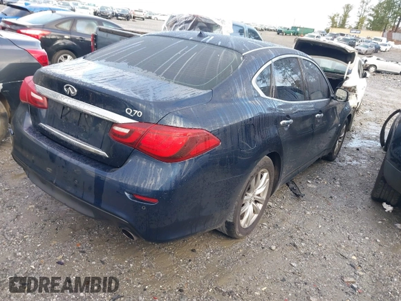 2017 Infiniti Q70 3.7 with VIN JN1BY1AP8HM741443, listed as a IAAI auction lot 41713079 with 138,423 mi miles and . Bid and sale history available at DreamBid. Image 4.