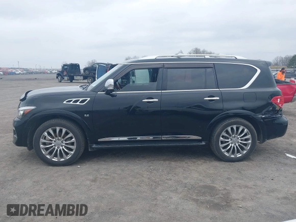 2016 Infiniti QX80 with VIN JN8AZ2NE7G9125856, listed as a IAAI auction lot 41480843 with 148,375 mi miles. Bid and sale history available at carsss.com. Image 14.