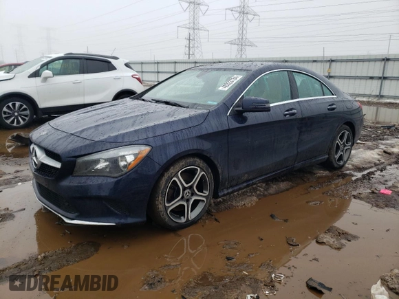 2018 Mercedes-Benz CLA 250 with VIN WDDSJ4GB4JN525190, listed as a Copart auction lot 40323784 with 76,039 mi miles and . Bid and sale history available at DreamBid. Image 1.