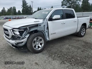 2022 Ram 1500 Big Horn with VIN 1C6RRFFG7NN300477, listed as a Copart auction lot 56586885 with 55,843 mi miles and Salvage title. Bid and sale history available at DreamBid. Image 1.