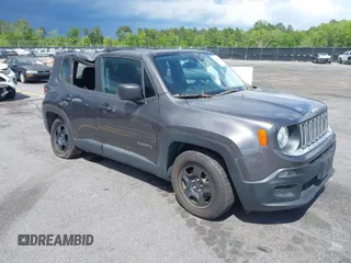 2016 Jeep Renegade Sport with VIN ZACCJAAT9GPE06369, listed as a IAAI auction lot 42028471 with 104,146 mi miles and . Bid and sale history available at carsss.com. Image 1.