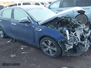 2018 Kia Optima SX with VIN 5XXGW4L21JG208258, listed as a IAAI auction lot 41307781 with 1 mi miles. Bid and sale history available at carsss.com. Image 1.
