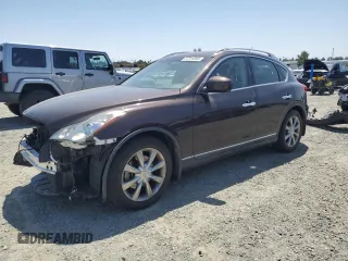 2010 Infiniti EX with VIN JN1AJ0HP0AM701329, listed as a Copart auction lot 57318385 with 87,850 mi miles and Salvage title. Bid and sale history available at DreamBid. Image 1.