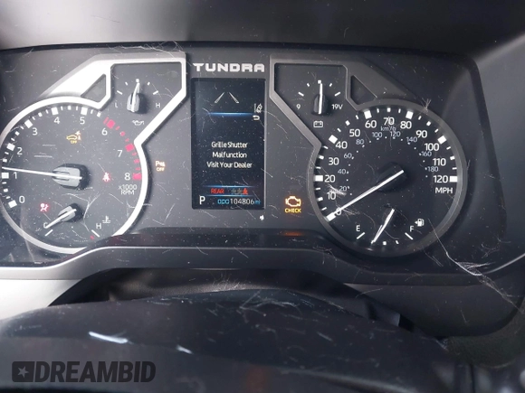 2022 Toyota Tundra 2WD SR5 with VIN 5TFLA5AB3NX009183, listed as a IAAI auction lot 41029101 with 104,806 mi miles. Bid and sale history available at carsss.com. Image 7.