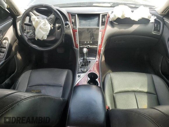 2014 Infiniti Q50 with VIN JN1BV7AP0EM690933, listed as a Copart auction lot 61128185 with 151,552 mi miles and Salvage title. Bid and sale history available at DreamBid. Image 8.