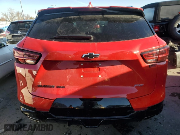 2024 Chevrolet Blazer RS with VIN 3GNKBKRS2RS125968, listed as a Copart auction lot 88042545 with 4,584 mi miles and Salvage title. Bid and sale history available at DreamBid. Image 6.