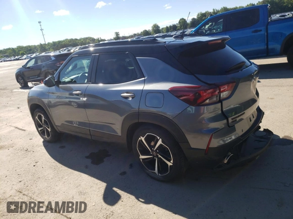 2021 Chevrolet TrailBlazer RS with VIN KL79MUSLXMB095197, listed as a Copart auction lot 61250744 with 41,244 mi miles and Salvage Title. Bid and sale history available at DreamBid. Image 2.