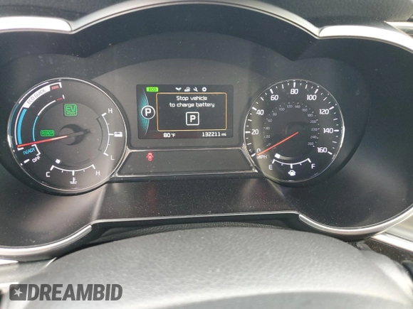 2015 Kia Optima Hybrid with VIN KNAGM4AD2F5082740, listed as a Copart auction lot 80694344 with 132,211 mi miles and Clean Title. Bid and sale history available at carsss.com. Image 9.