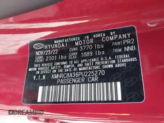 2023 Hyundai Venue Limited z VIN KMHRC8A36PU225270, wystawiony jako IAAI lot #41875877 z przebiegiem 46 049 mil mil oraz . Historia ofert i sprzedaży dostępna na DreamBid. Obrazek 9.
