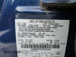 2007 Ford Freestyle SEL with VIN 1FMDK021X7GA26068, listed as a Copart auction lot 89327635 with 142,866 mi miles and Salvage Title. Bid and sale history available at carsss.com. Image 13.