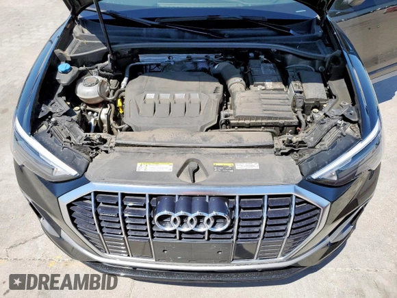 2020 Audi Q3 S line Premium with VIN WA1DECF30L1100906, listed as a Copart auction lot 53922435 with 41,961 mi miles and Salvage title. Bid and sale history available at DreamBid. Image 12.
