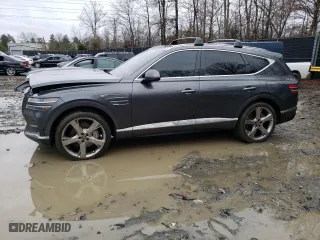 2022 Genesis GV80 with VIN KMUHBDSB6NU092408, listed as a Copart auction lot 40253144 with 53,387 mi miles. Bid and sale history available at carsss.com. Image 1.