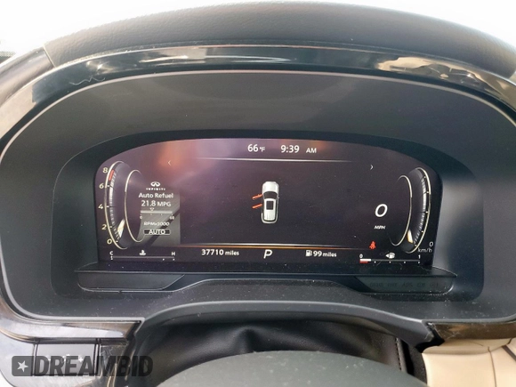 2023 Infiniti QX60 Sensory with VIN 5N1DL1GS6PC331997, listed as a Copart auction lot 50126055 with 37,710 mi miles and Salvage title. Bid and sale history available at DreamBid. Image 9.