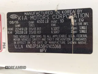 2017 Kia Soul + with VIN KNDJP3A56H7415368, listed as a IAAI auction lot 41835808 with 1 mi miles. Bid and sale history available at carsss.com. Image 9.