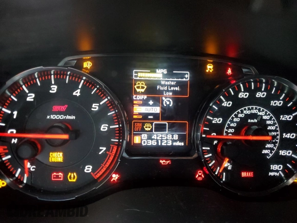 2020 Subaru WRX STI Limited with VIN JF1VA2Y67L9809671, listed as a Copart auction lot 72798394 with 36,123 mi miles and Salvage Title. Bid and sale history available at carsss.com. Image 9.