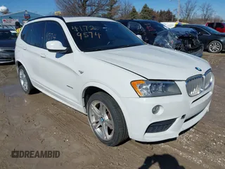 2013 BMW X3 xDrive35i with VIN 5UXWX7C50DL980497, listed as a IAAI auction lot 41729574 with Not Provided miles and . Bid and sale history available at DreamBid. Image 1.