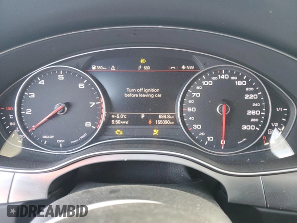 2016 Audi A6 2.0T Premium with VIN WAUFFAFC7GN042675, listed as a Copart auction lot 87936045 with 155,090 mi miles and Salvage Title. Bid and sale history available at carsss.com. Image 9.