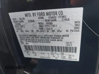 2007 Ford Escape XLS with VIN 1FMYU02Z67KA31055, listed as a IAAI auction lot 42555724 with 248,632 mi miles and . Bid and sale history available at DreamBid. Image 9.