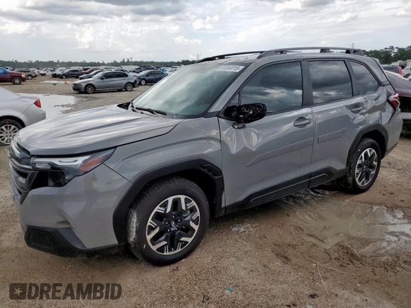 2025 Subaru Forester Premium с VIN JF2SLDBC0SH521532, выставлен на аукционе Copart как лот 61059815 с пробегом 2 133 миль миль и Списание • Salvage title. История ставок и продаж доступна на DreamBid. Изображение 1.
