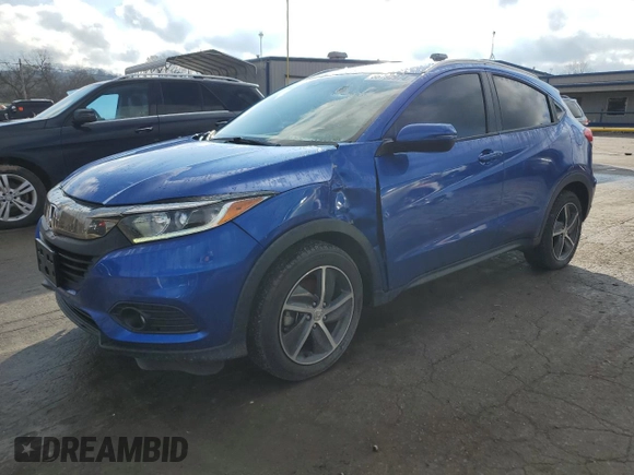 2021 Honda HR-V EX-L with VIN 3CZRU5H79MM705631, listed as a Copart auction lot 86792974 with 44,864 mi miles and Salvage Title. Bid and sale history available at carsss.com. Image 1.