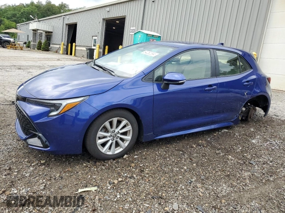 2023 Toyota Corolla Hatchback SE with VIN JTND4MBE8P3191760, listed as a Copart auction lot 64252394 with 10,255 mi miles and Salvage Title. Bid and sale history available at carsss.com. Image 1.