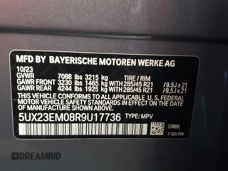 2024 BMW X7 xDrive40i with VIN 5UX23EM08R9U17736, listed as a Copart auction lot 46253975 with 29,668 mi miles and Salvage Title. Bid and sale history available at carsss.com. Image 13.
