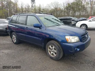2005 Toyota Highlander with VIN JTEEP21A850103352, listed as a IAAI auction lot 42024199 with 288,511 mi miles. Bid and sale history available at carsss.com. Image 1.