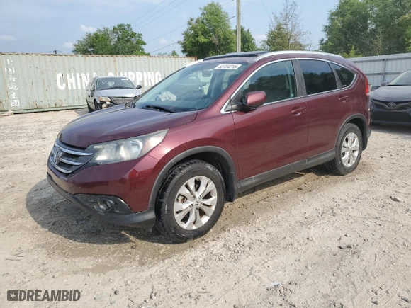 2012 Honda CR-V EX-L with VIN 5J6RM4H76CL062634, listed as a Copart auction lot 52734215 with 172,273 mi miles and Salvage Title. Bid and sale history available at carsss.com. Image 1.