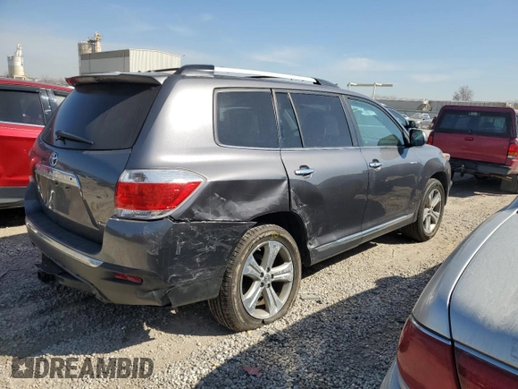 2012 Toyota Highlander Limited with VIN 5TDDK3EHXCS155216, listed as a Copart auction lot 48621655 with 181,691 mi miles and Salvage Title. Bid and sale history available at carsss.com. Image 3.