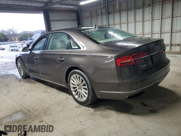 2015 Audi A8 L 4.0T with VIN WAU32AFD0FN032818, listed as a Copart auction lot 43286465 with 125,798 mi miles and Salvage Title. Bid and sale history available at carsss.com. Image 2.