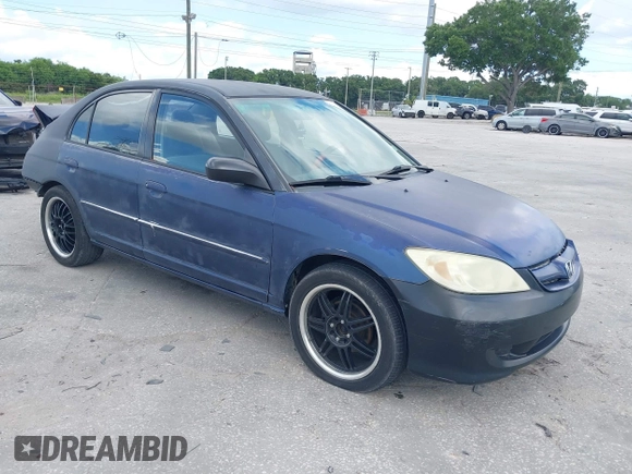 2004 Honda Civic LX with VIN 2HGES16514H602613, listed as a IAAI auction lot 39716121 with 215,401 mi miles and . Bid and sale history available at carsss.com. Image 1.