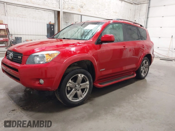 2008 Toyota RAV4 Sport with VIN JTMBK32V186036561, listed as a IAAI auction lot 42110651 with 33,877 mi miles and . Bid and sale history available at DreamBid. Image 2.