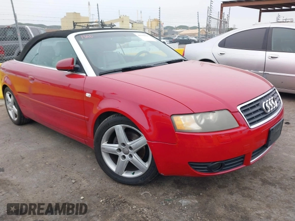 2005 Audi A4 1.8T with VIN WAUAC48H15K008713, listed as a IAAI auction lot 41558395 with Not provided miles and . Bid and sale history available at DreamBid. Image 1.