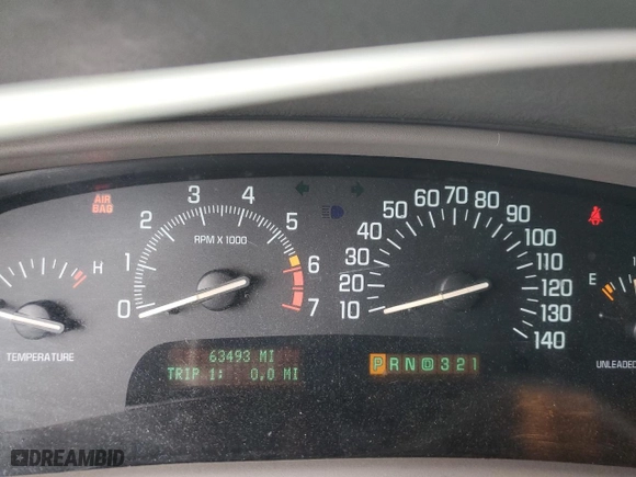 1997 Buick Park Avenue Ultra with VIN 1G4CU5219V4609569, listed as a Copart auction lot 45346775 with 63,493 mi miles and Salvage Title. Bid and sale history available at carsss.com. Image 9.
