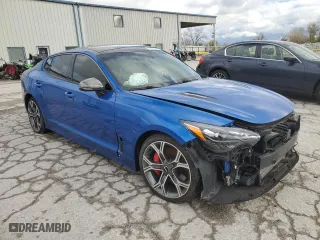 2020 Kia Stinger GT2 with VIN KNAE55LCXL6074244, listed as a Copart auction lot 75511384 with 54,852 mi miles and Salvage Title. Bid and sale history available at carsss.com. Image 4.