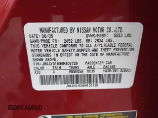 2006 Infiniti M z VIN JNKAY01E96M106728, wystawiony jako IAAI lot #42072634 z przebiegiem 138 275 mil mil oraz . Historia ofert i sprzedaży dostępna na DreamBid. Obrazek 9.