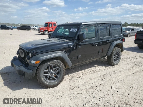 2024 Jeep Wrangler Sport with VIN 1C4PJXKN7RW237317, listed as a Copart auction lot 48219945 with 29,092 mi miles and Salvage title. Bid and sale history available at DreamBid. Image 1.