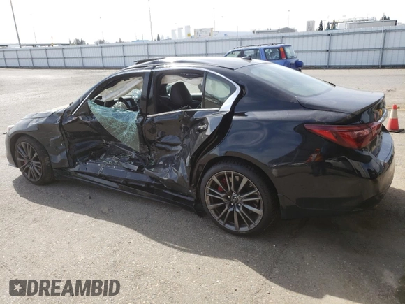 2019 Infiniti Q50 RED SPORT 400 with VIN JN1FV7AP1KM760890, listed as a Copart auction lot 48599375 with 78,196 mi miles and Salvage Title. Bid and sale history available at carsss.com. Image 2.