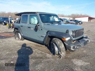 2024 Jeep Wrangler Sport S with VIN 1C4PJXDN6RW306365, listed as a IAAI auction lot 40928419 with 6,329 mi miles. Bid and sale history available at carsss.com. Image 1.