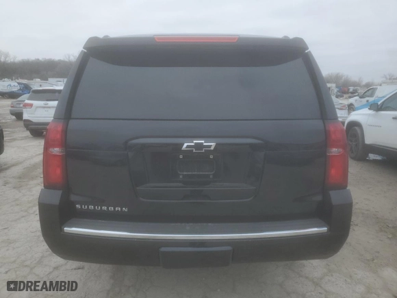 2016 Chevrolet Suburban LTZ with VIN 1GNSKJKC9GR467026, listed as a Copart auction lot 43915255 with 95,636 mi miles and Salvage Title. Bid and sale history available at carsss.com. Image 6.