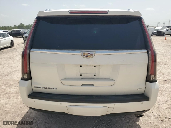 2015 Cadillac Escalade Platinum with VIN 1GYS3PKJXFR722444, listed as a Copart auction lot 64724304 with 0 mi miles and Salvage Title. Bid and sale history available at carsss.com. Image 6.