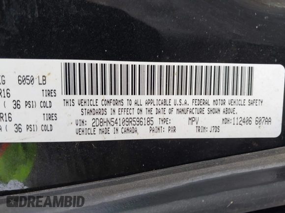 2009 Dodge Grand Caravan SXT z VIN 2D8HN54109R596185, wystawiony jako IAAI lot #42382133 z przebiegiem 207 882 mil mil oraz . Historia ofert i sprzedaży dostępna na DreamBid. Obrazek 9.