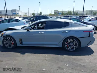 2018 Kia Stinger GT1 with VIN KNAE45LC7J6034168, listed as a IAAI auction lot 41979658 with 111,854 mi miles. Bid and sale history available at carsss.com. Image 15.