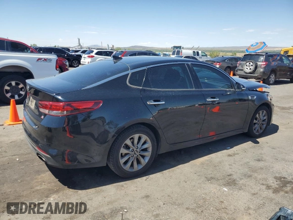 2018 Kia Optima S with VIN 5XXGT4L37JG244926, listed as a Copart auction lot 60372025 with Not provided miles and Salvage title. Bid and sale history available at DreamBid. Image 3.