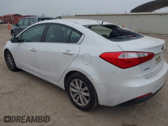 2014 Kia Forte EX with VIN KNAFX4A86E5090988, listed as a IAAI auction lot 41946793 with 130,568 mi miles. Bid and sale history available at carsss.com. Image 3.