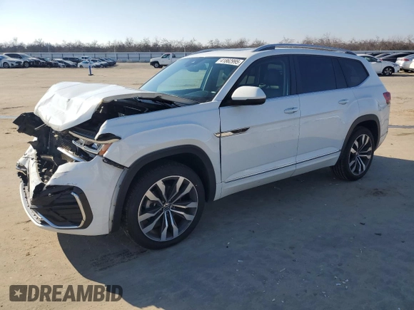 2021 Volkswagen Atlas SEL R-Line z VIN 1V2SR2CA5MC562476, wystawiony jako Copart lot #41862995 z przebiegiem 54 903 mil mil oraz Szkoda całkowita • Salvage title. Historia ofert i sprzedaży dostępna na DreamBid. Obrazek 1.